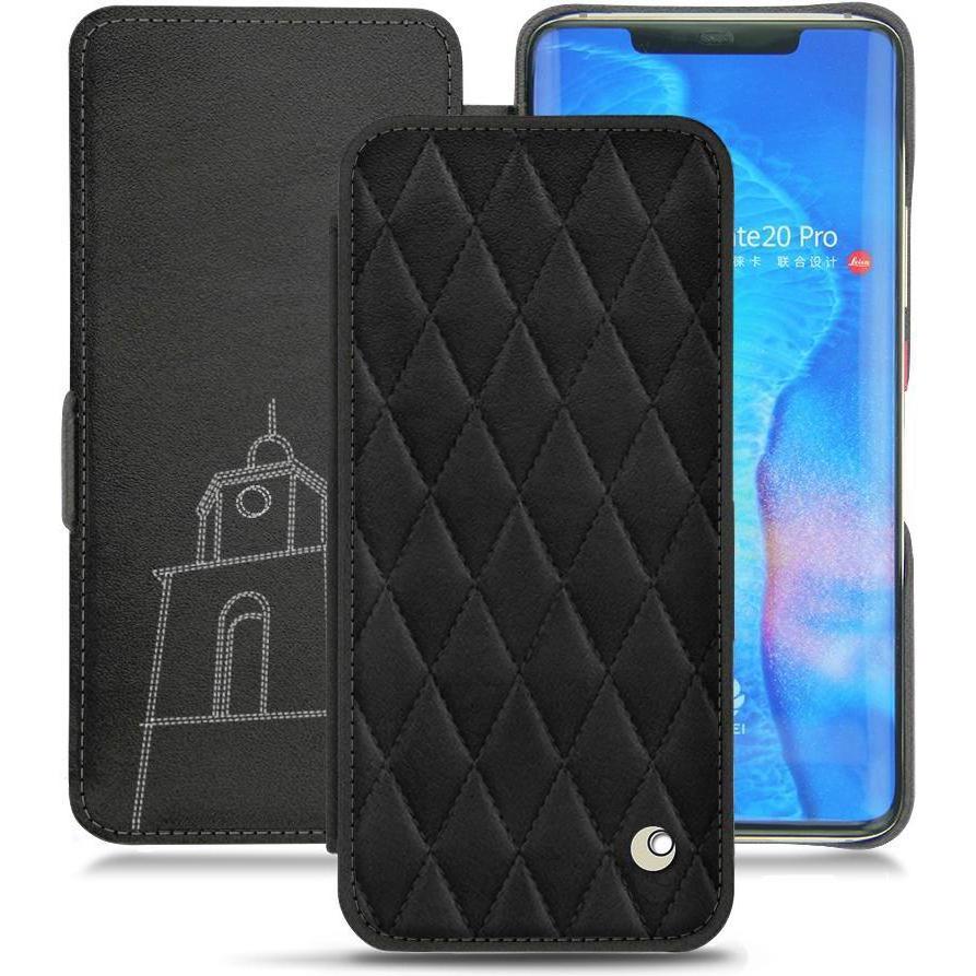 Noreve Lederschutzhülle horizontal (Huawei Mate 20 Pro), Smartphone Hülle, Schwarz