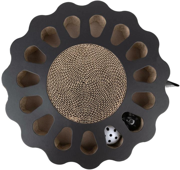 Image du produit District 70 Jouet pour chats Plateau de jeu Sunny Black, 32 x 32 x 6 cm (Canne à pêche chat)