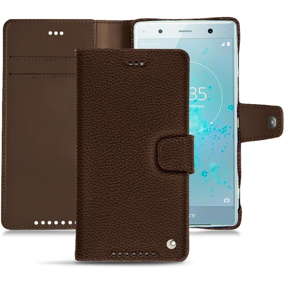 Thumbnail - Noreve Lederschutzhülle Wallet (Sony Xperia XZ2 Premium), Smartphone Hülle, Braun