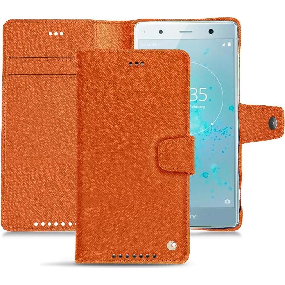 Noreve Lederschutzhülle (Sony Xperia XZ2 Premium), Smartphone Hülle, Orange