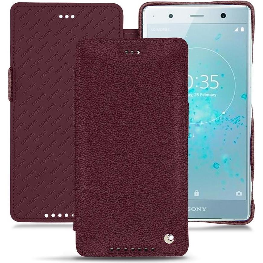 Noreve Lederschutzhülle horizontal (Sony Xperia XZ2 Premium), Smartphone Hülle, Violett