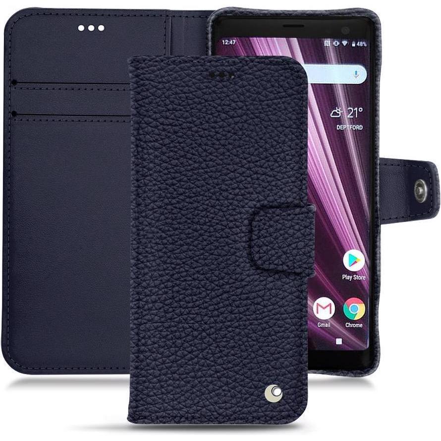 Noreve Lederschutzhülle Wallet (Sony Xperia XZ3), Smartphone Hülle, Violett