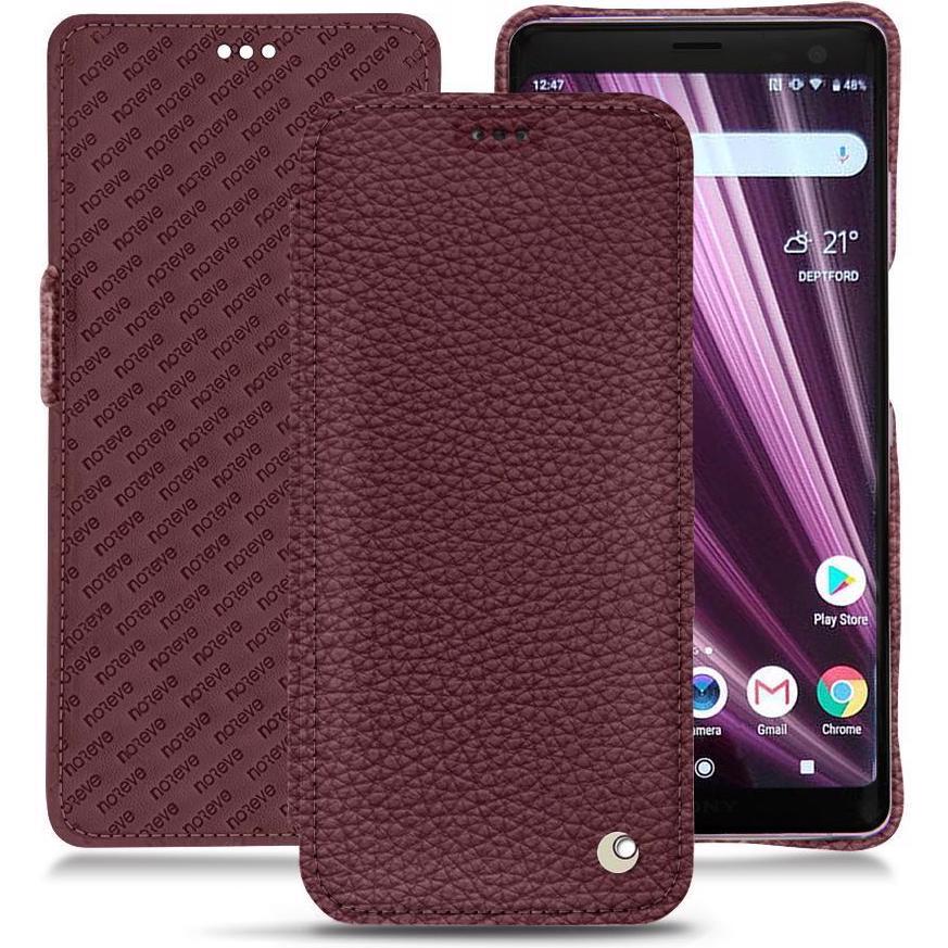 Noreve Lederschutzhülle horizontal (Sony Xperia XZ3), Smartphone Hülle, Violett
