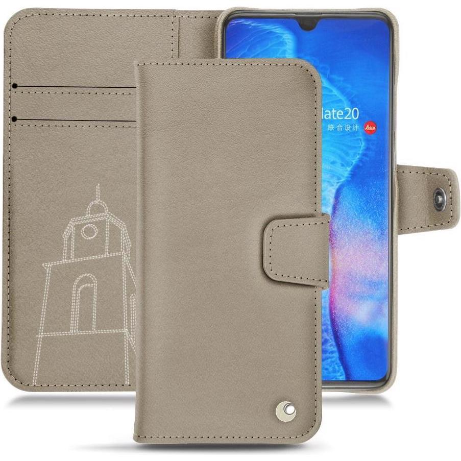 Noreve Lederschutzhülle Wallet (Huawei Mate 20), Smartphone Hülle, Beige