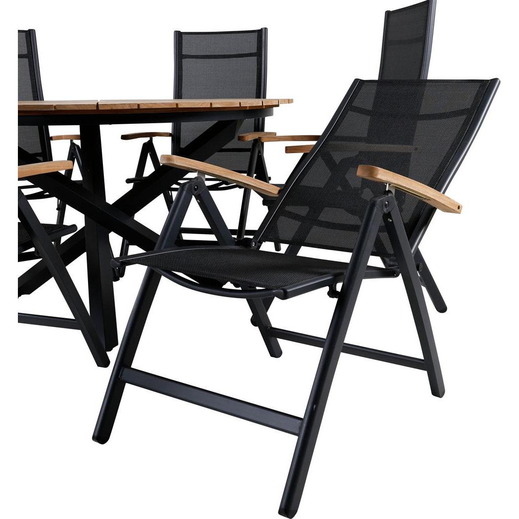 Ebuy24, Gartentisch + Balkontisch, Gartenmöbel-Set Mexico (140 cm)