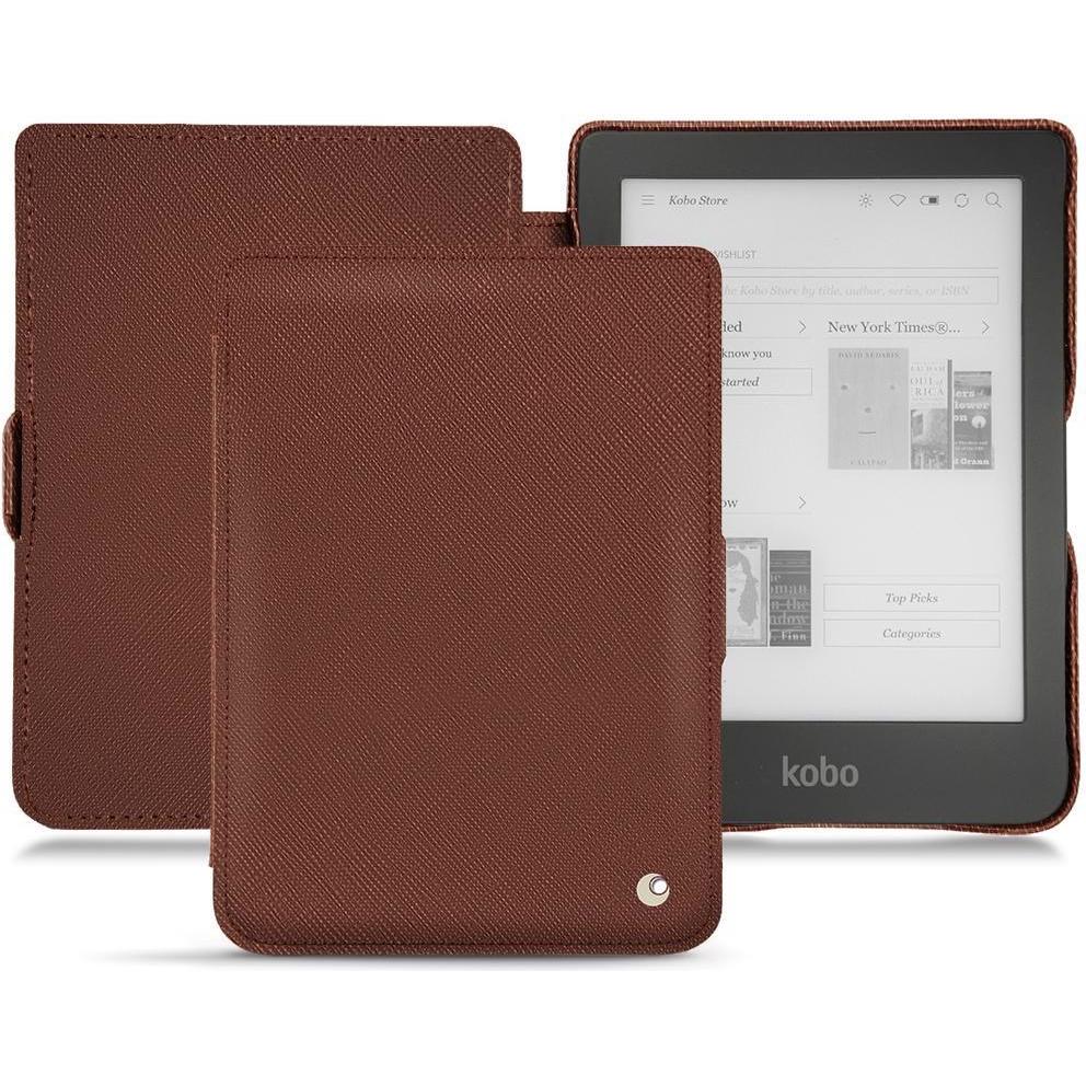 Noreve Lederschutzhülle horizontal (Clara HD), eReader Zubehör, Braun