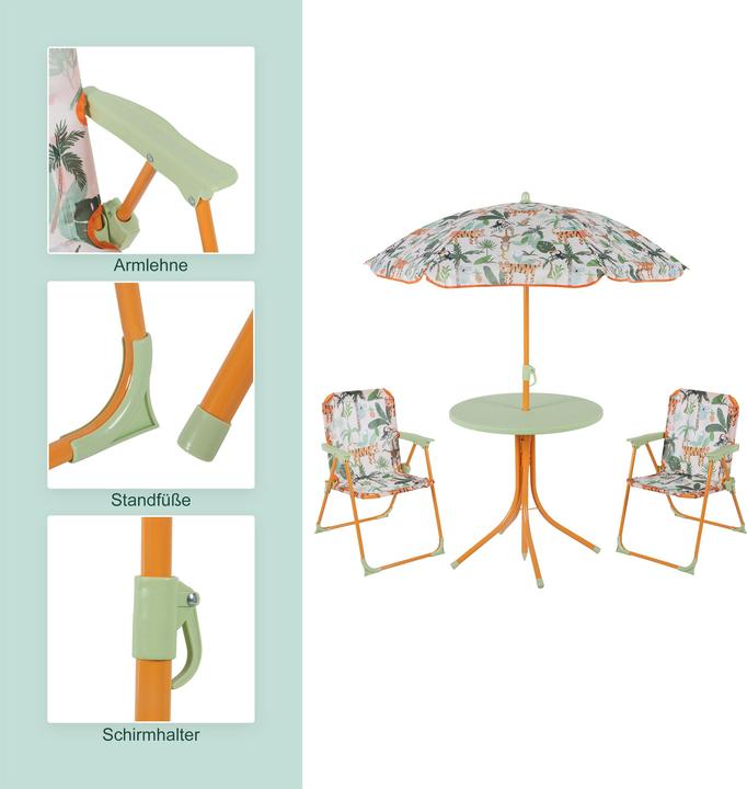 Produktbild Relaxdays Camping-Kindersitzgruppe (Kinderstuhl, Kindertisch)