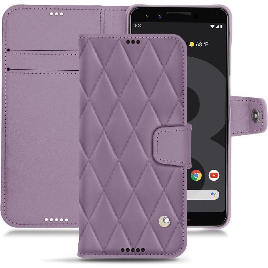 Noreve Lederschutzhülle Wallet (Google Pixel 3 XL), Smartphone Hülle, Violett