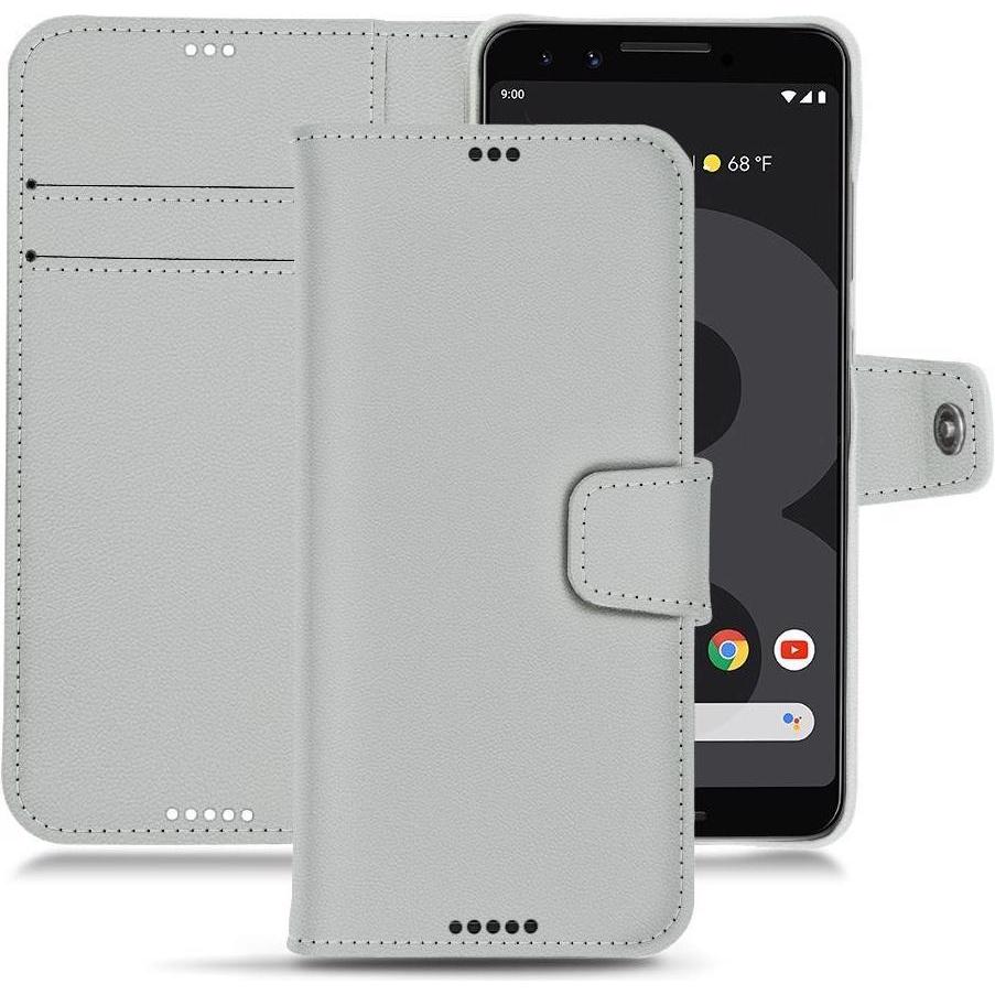 Noreve Lederschutzhülle Wallet (Google Pixel 3 XL), Smartphone Hülle, Grau