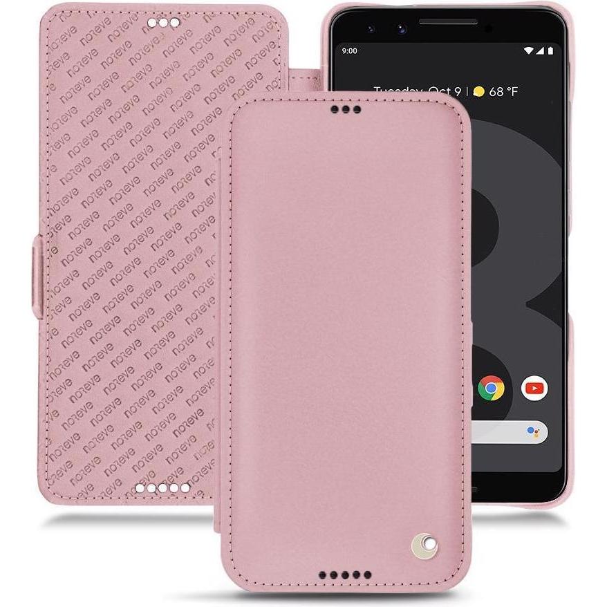 Noreve Lederschutzhülle horizontal (Google Pixel 3 XL), Smartphone Hülle, Rosa
