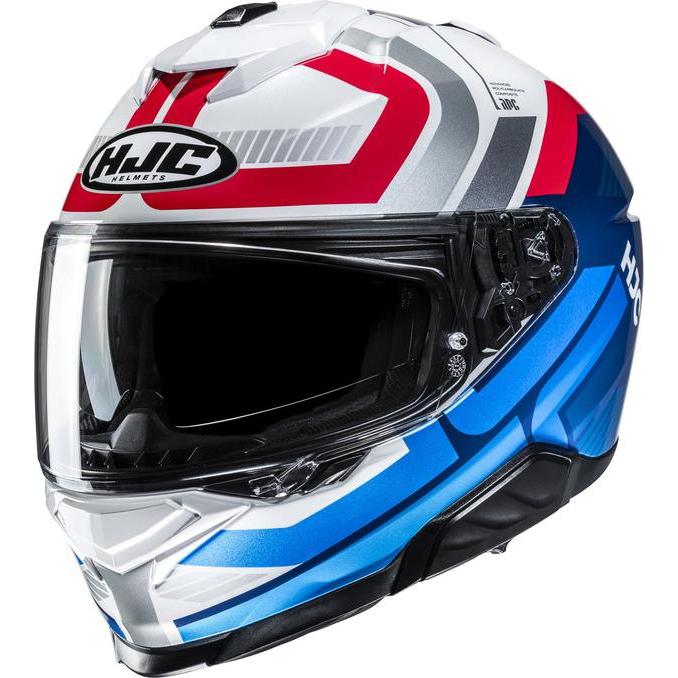 HJC, Casco da moto, I71 Viz Blau/Rot Helm (M)