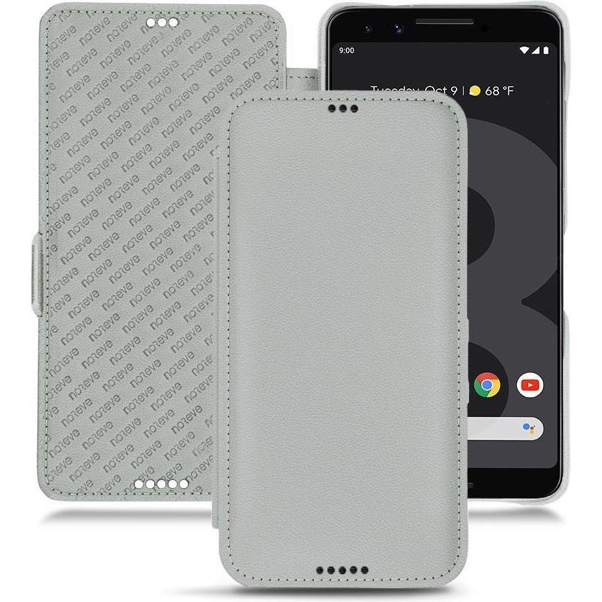 Noreve Lederschutzhülle horizontal (Google Pixel 3 XL), Smartphone Hülle, Grau