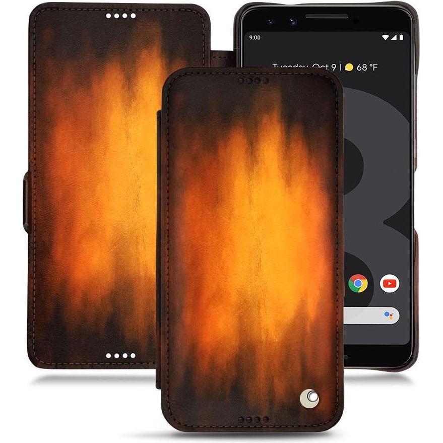 Thumbnail - Noreve Lederschutzhülle horizontal (Google Pixel 3), Smartphone Hülle, Violett