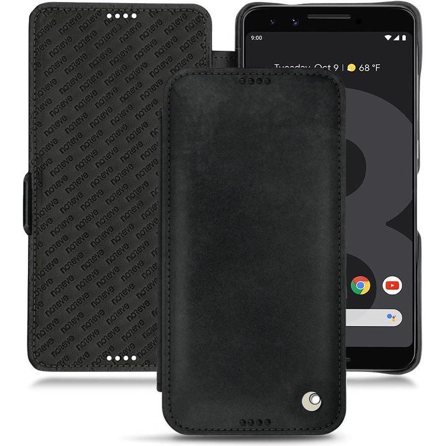 Thumbnail - Noreve Lederschutzhülle horizontal (Google Pixel 3), Smartphone Hülle, Schwarz