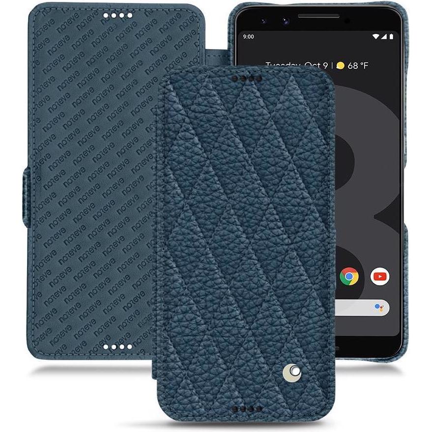 Noreve Lederschutzhülle horizontal (Google Pixel 3), Smartphone Hülle, Blau