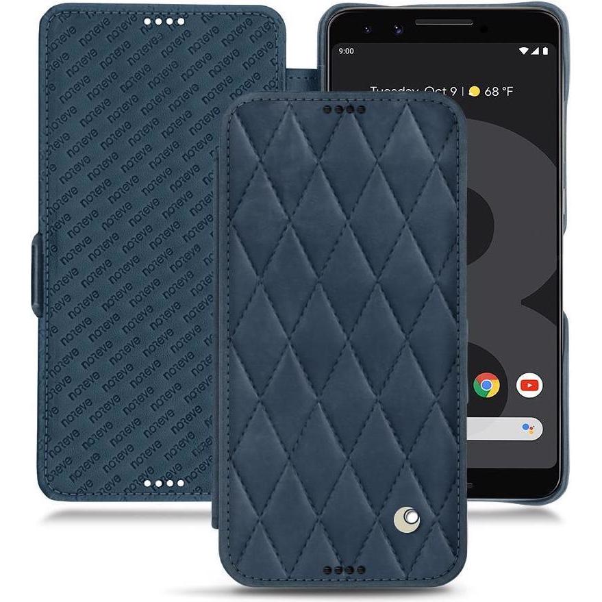 Noreve Lederschutzhülle horizontal (Google Pixel 3), Smartphone Hülle, Blau