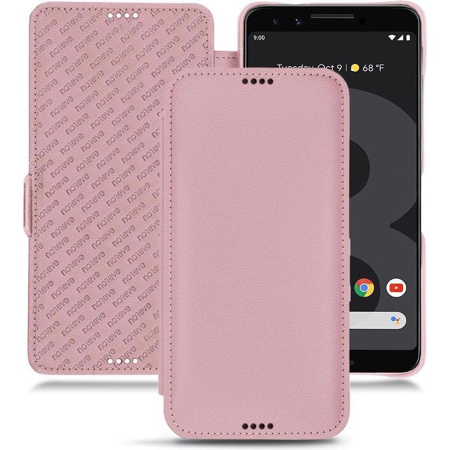 Thumbnail - Noreve Lederschutzhülle horizontal (Google Pixel 3), Smartphone Hülle, Rosa