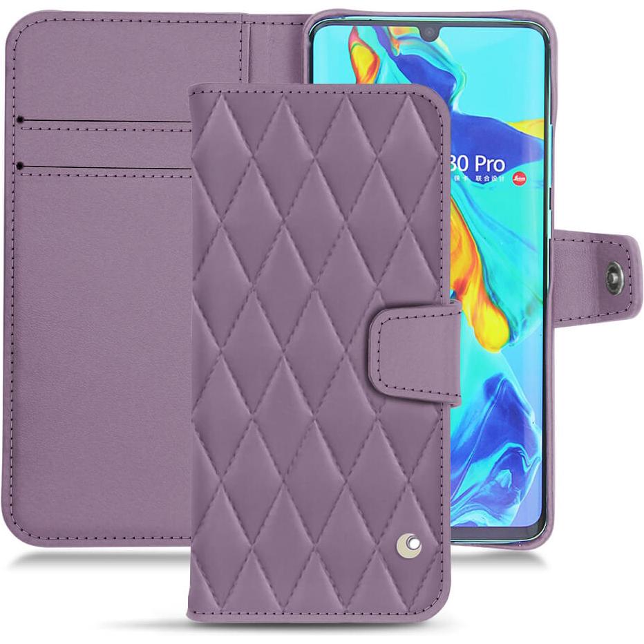 Noreve Lederschutzhülle Wallet (Huawei P30 Pro), Smartphone Hülle, Violett