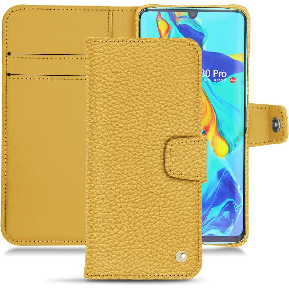 Thumbnail - Noreve Lederschutzhülle Wallet (Huawei P30 Pro), Smartphone Hülle, Orange