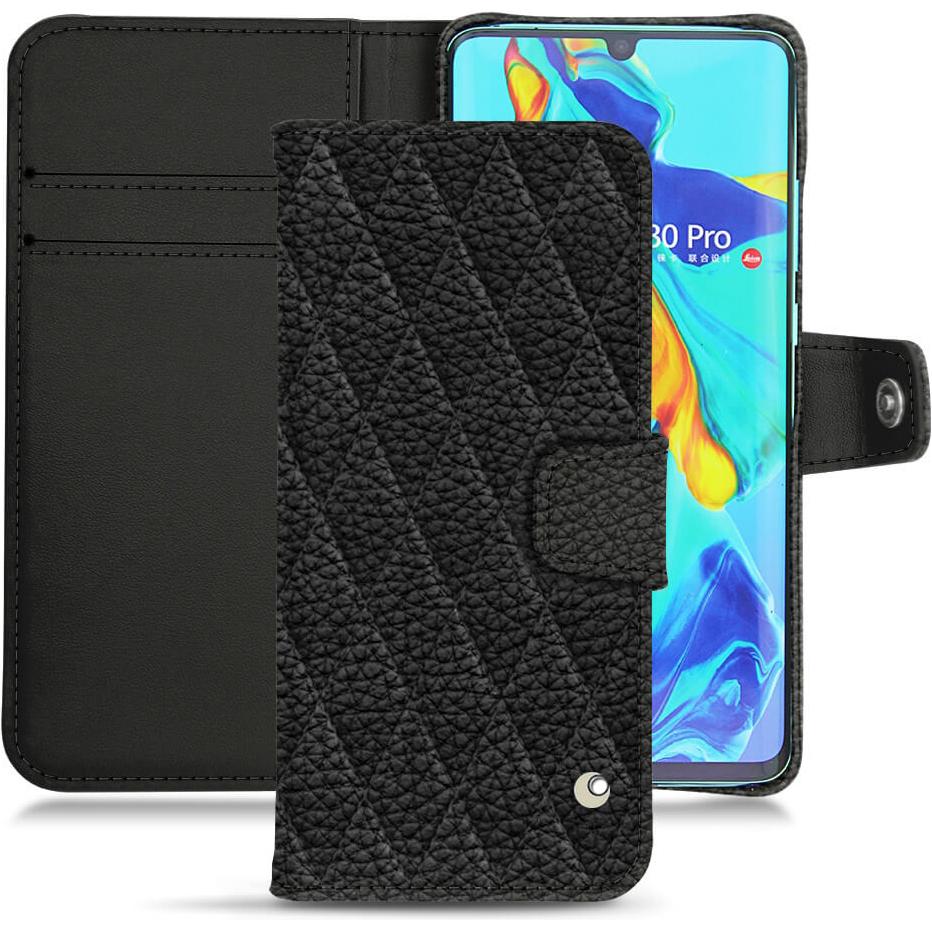 Noreve Lederschutzhülle Wallet (Huawei P30 Pro), Smartphone Hülle, Schwarz