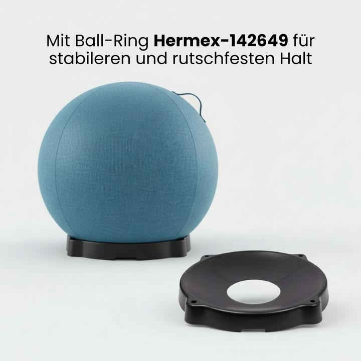 Produktbild Hermex Sitzball mit Schutzhülle Yoga-Ball Gymnastikball Fitnessball (65 cm)