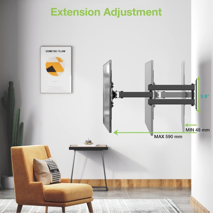 Immagine prodotto Techly Supporto a parete per TV LCD (Muro, 55", 45 kg)
