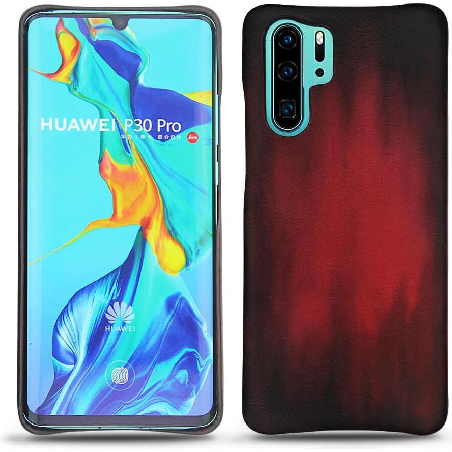 Noreve Lederschutzhülle (Huawei P30 Pro), Smartphone Hülle, Rot
