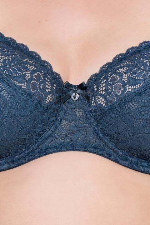 Image du produit Ulla Popken Soutien-gorge à armatures, dentelle florale, entièrement confectionné en dentelle, bonnet C-E (105 G)