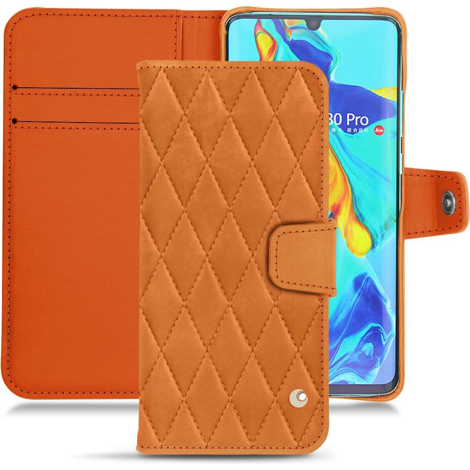Thumbnail - Noreve Lederschutzhülle Wallet (Huawei P30 Pro), Smartphone Hülle, Orange