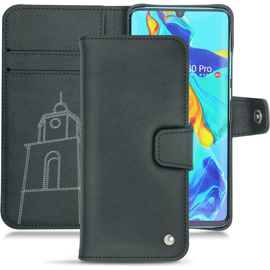 Noreve Lederschutzhülle Wallet (Huawei P30 Pro), Smartphone Hülle, Blau