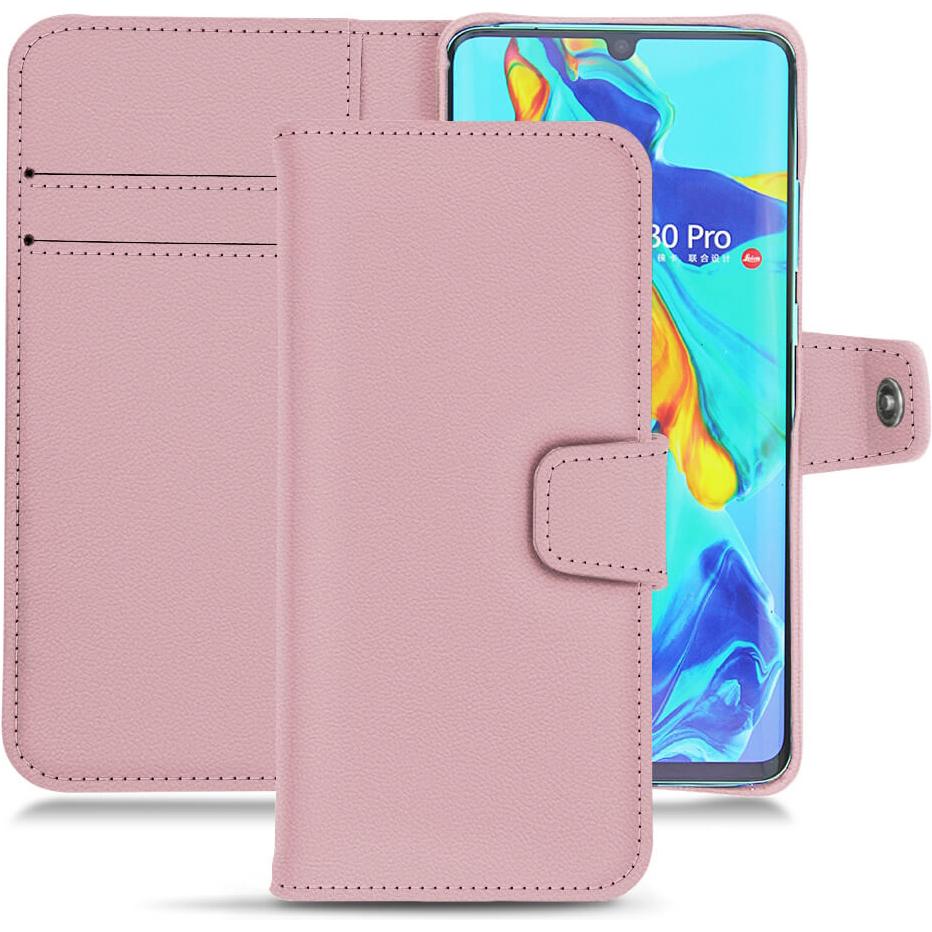 Thumbnail - Noreve Lederschutzhülle Wallet (Huawei P30 Pro), Smartphone Hülle, Rosa
