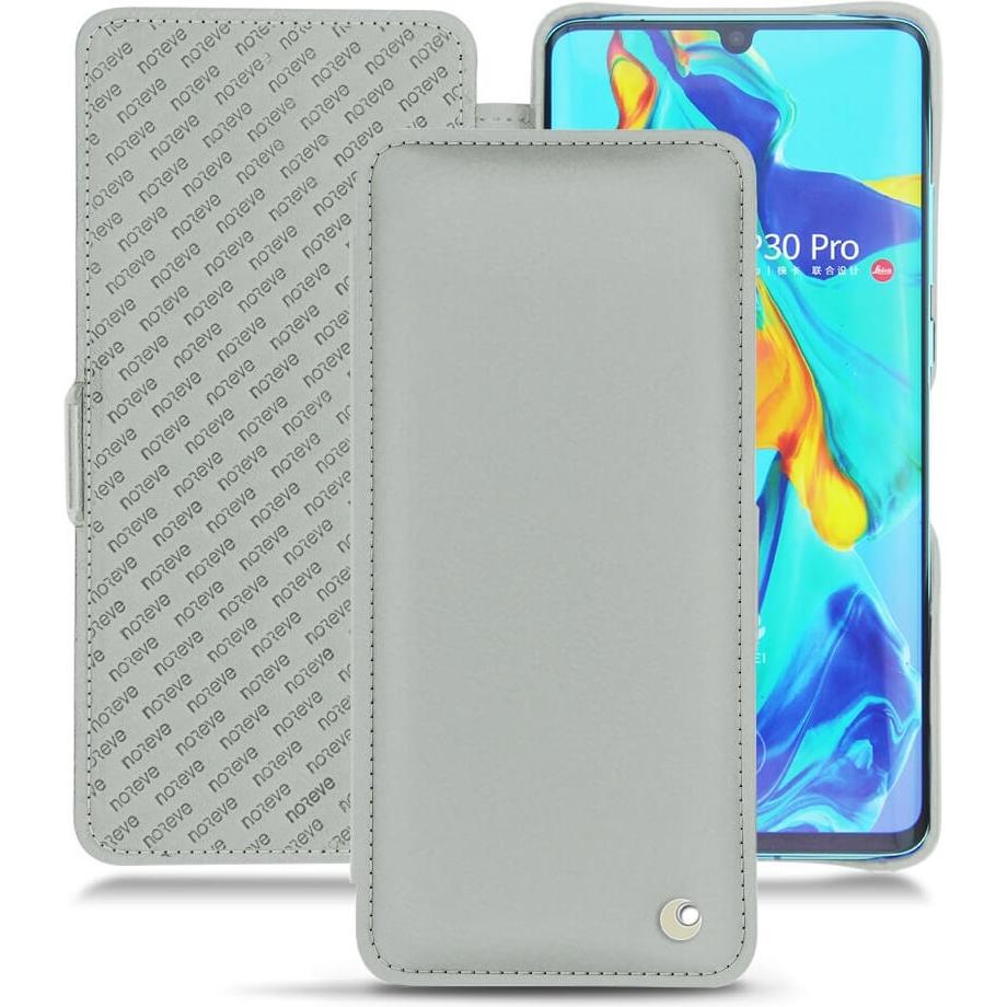 Noreve Lederschutzhülle horizontal (Huawei P30 Pro), Smartphone Hülle, Grau