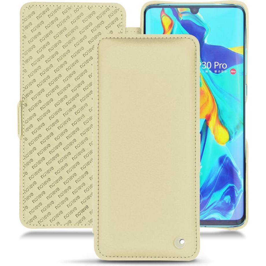 Thumbnail - Noreve Lederschutzhülle horizontal (Huawei P30 Pro), Smartphone Hülle, Beige