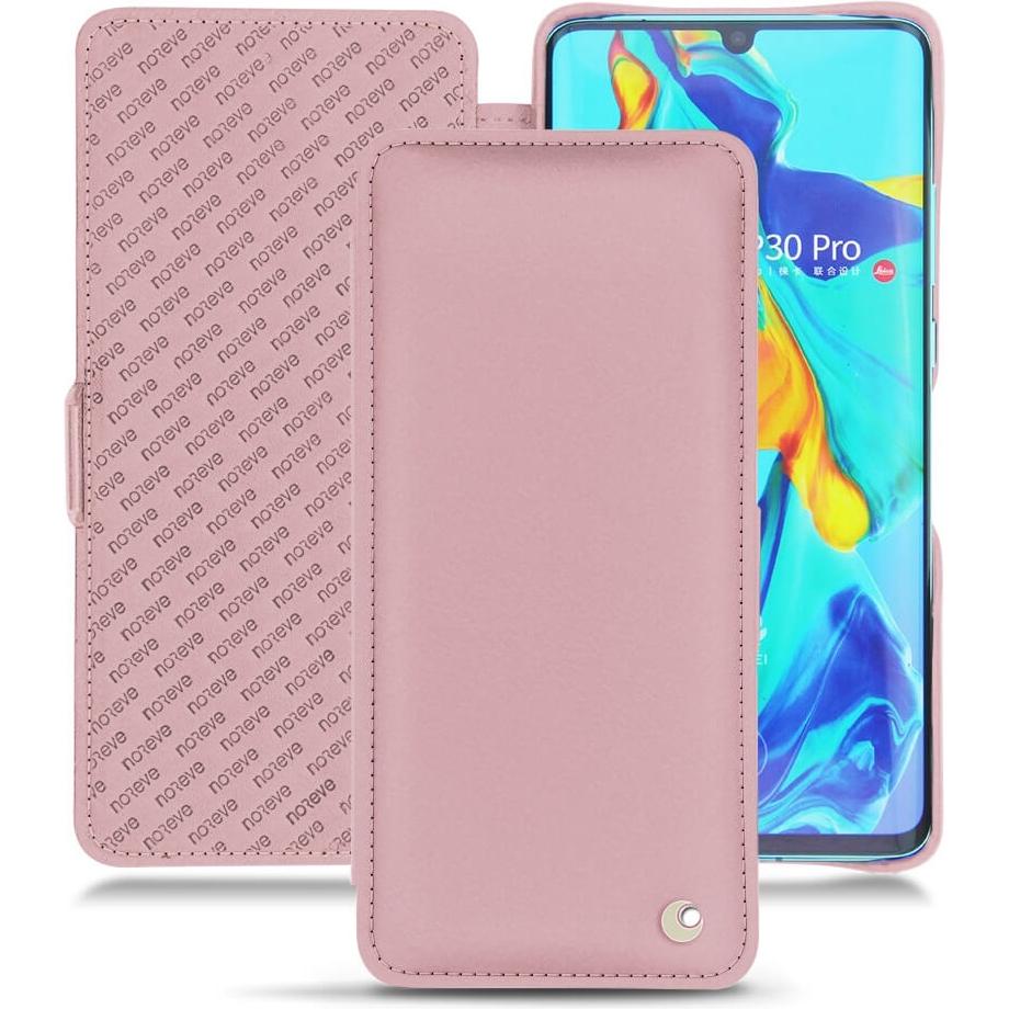 Noreve Lederschutzhülle horizontal (Huawei P30 Pro), Smartphone Hülle, Rosa
