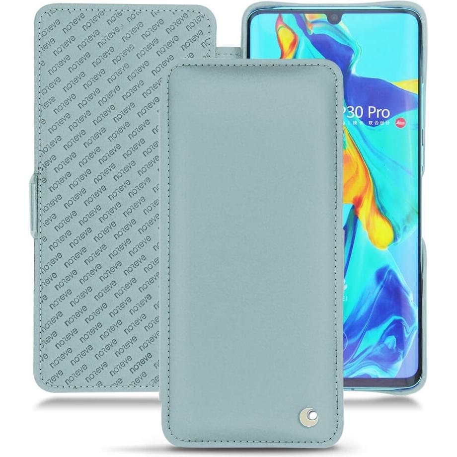 Noreve Lederschutzhülle horizontal (Huawei P30 Pro), Smartphone Hülle, Blau