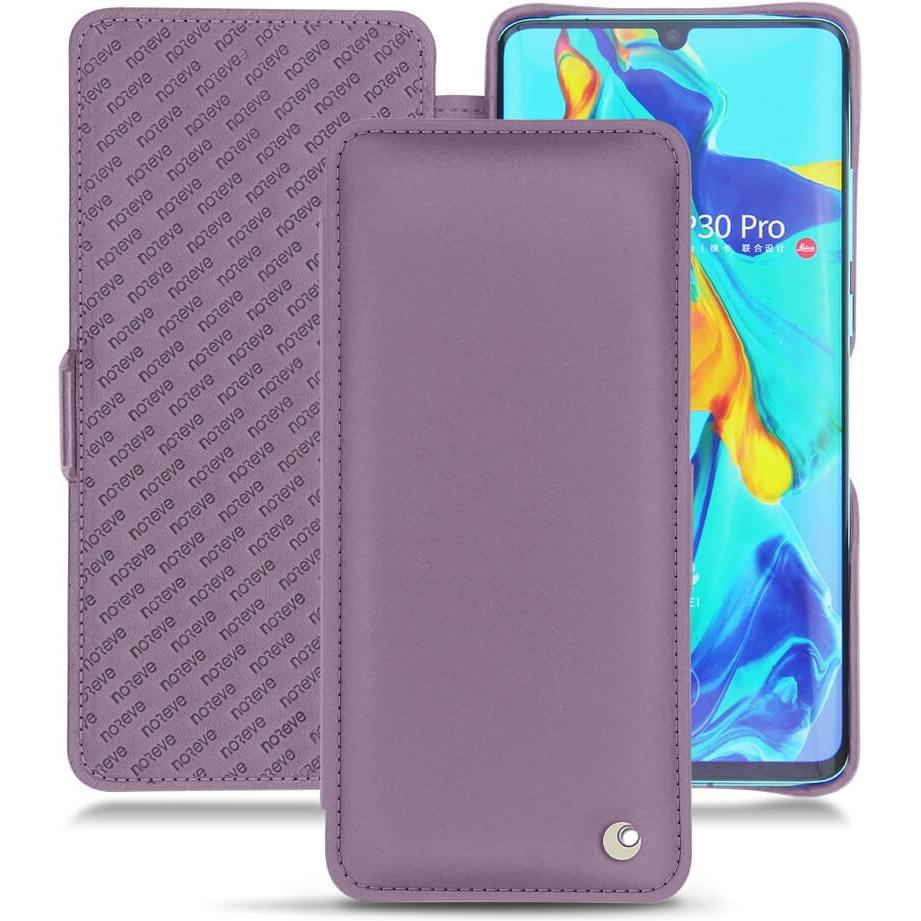 Noreve Lederschutzhülle horizontal (Huawei P30 Pro), Smartphone Hülle, Violett