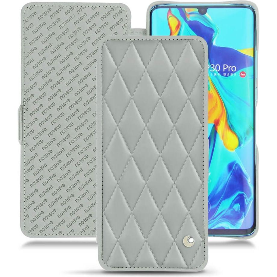 Noreve Lederschutzhülle horizontal (Huawei P30 Pro), Smartphone Hülle, Grau