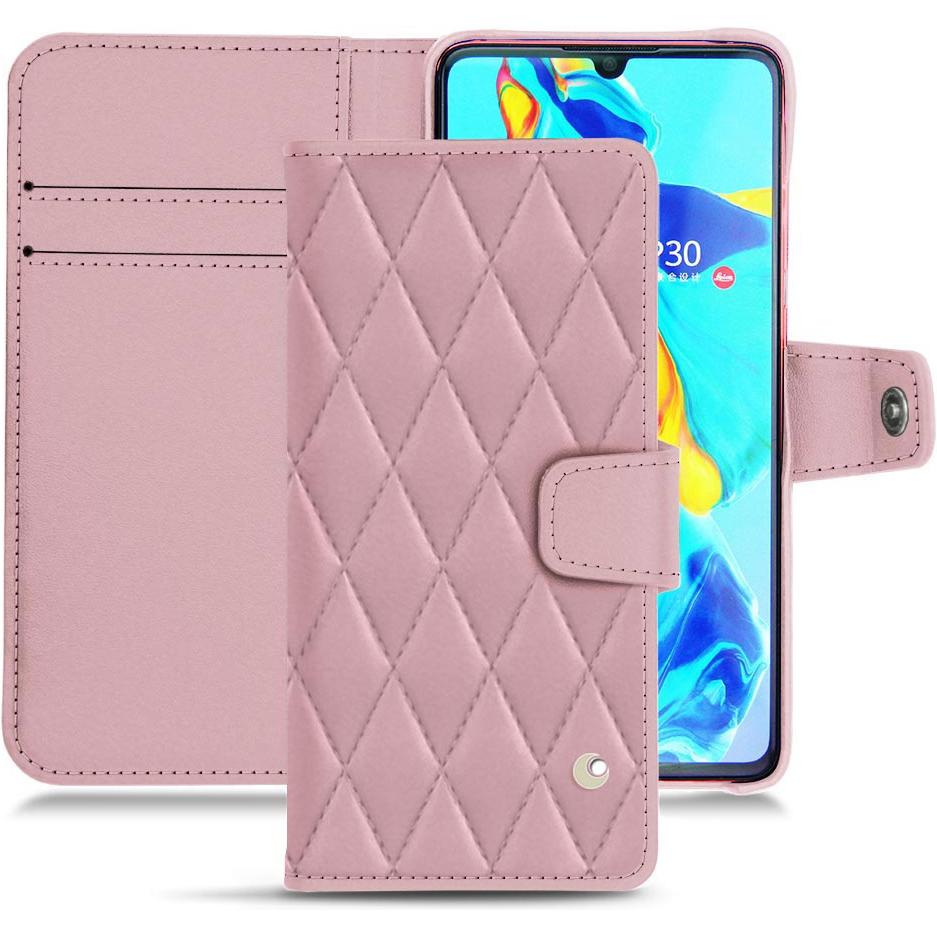 Noreve Lederschutzhülle Wallet (Huawei P30), Smartphone Hülle, Rosa