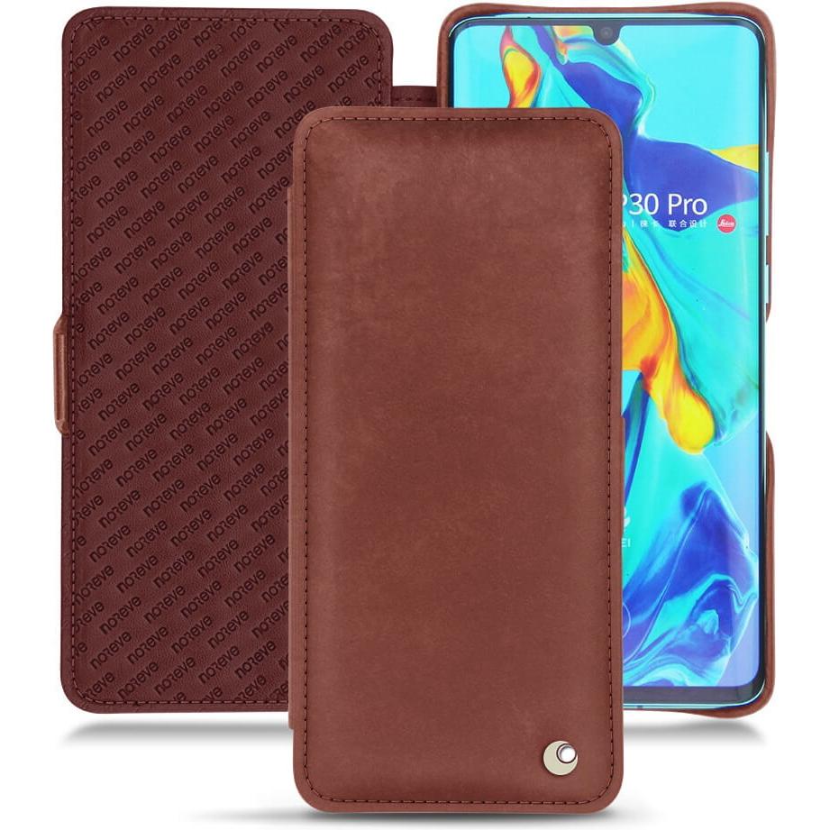 Noreve Lederschutzhülle horizontal (Huawei P30 Pro), Smartphone Hülle, Rot