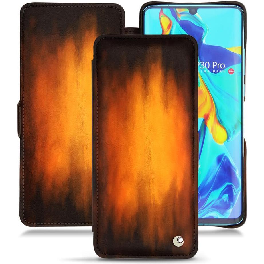 Thumbnail - Noreve Lederschutzhülle horizontal (Huawei P30 Pro), Smartphone Hülle, Violett