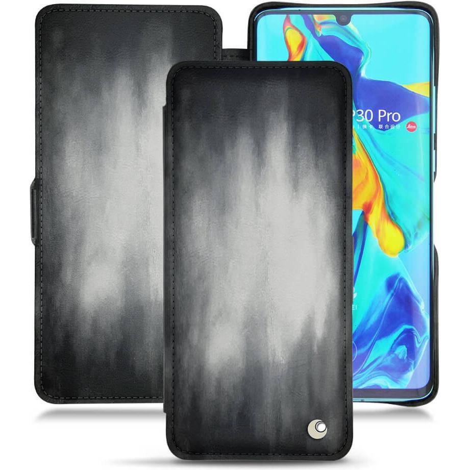 Thumbnail - Noreve Lederschutzhülle horizontal (Huawei P30 Pro), Smartphone Hülle, Grau