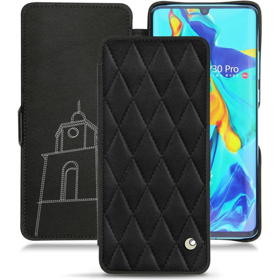 Thumbnail - Noreve Lederschutzhülle horizontal (Huawei P30 Pro), Smartphone Hülle, Schwarz