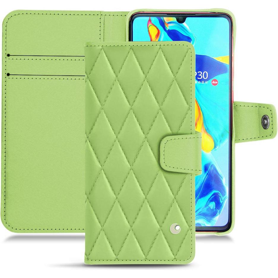 Noreve Lederschutzhülle Wallet (Huawei P30), Smartphone Hülle, Grün