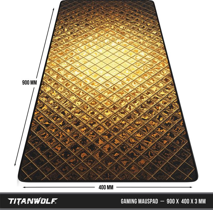 Produktbild Titanwolf Gaming Mauspad, 900 x 400mm XXL Mausmatte, verbessert Präzision & Geschwindigkeit, Luxus (XXL)