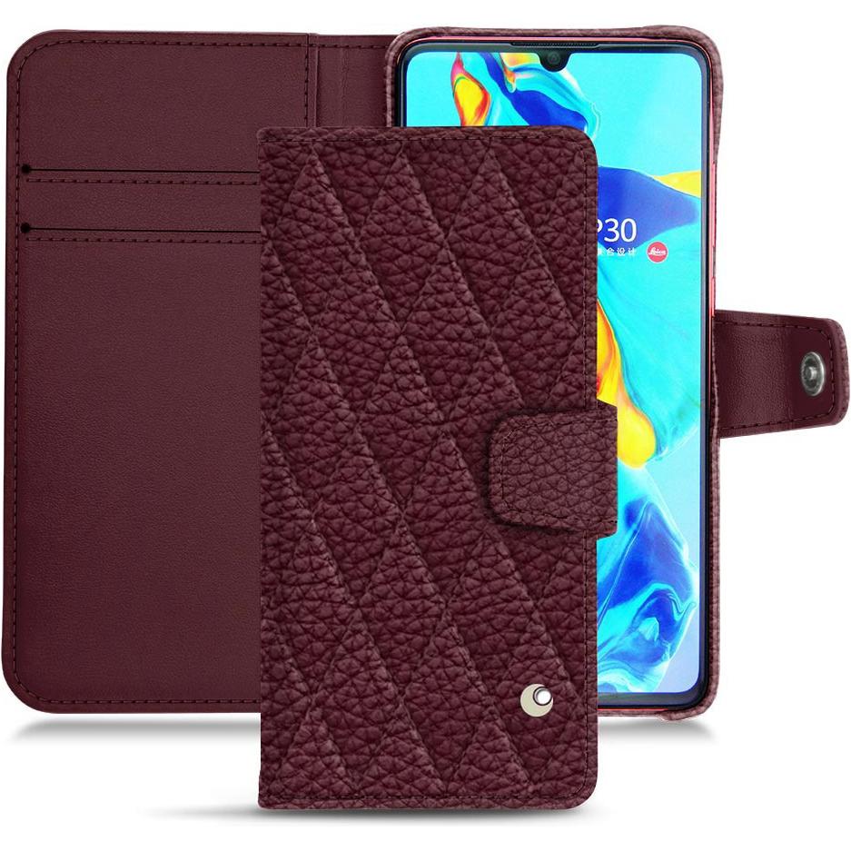 Noreve Lederschutzhülle Wallet (Huawei P30), Smartphone Hülle, Violett