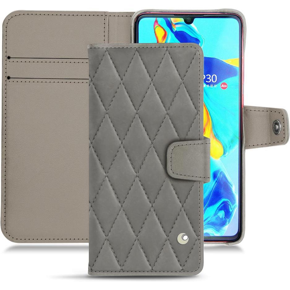 Thumbnail - Noreve Lederschutzhülle Wallet (Huawei P30), Smartphone Hülle, Grau