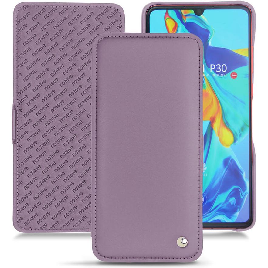 Noreve Lederschutzhülle horizontal (Huawei P30), Smartphone Hülle, Violett