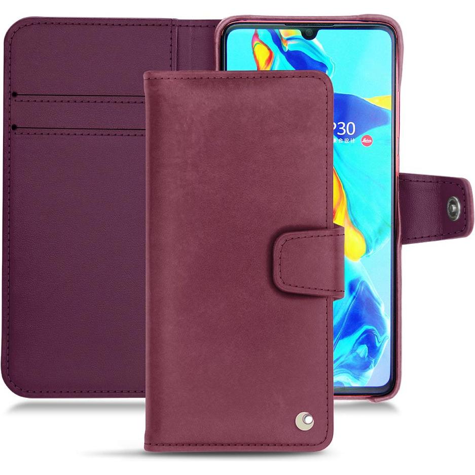 Noreve Lederschutzhülle Wallet (Huawei P30), Smartphone Hülle, Violett