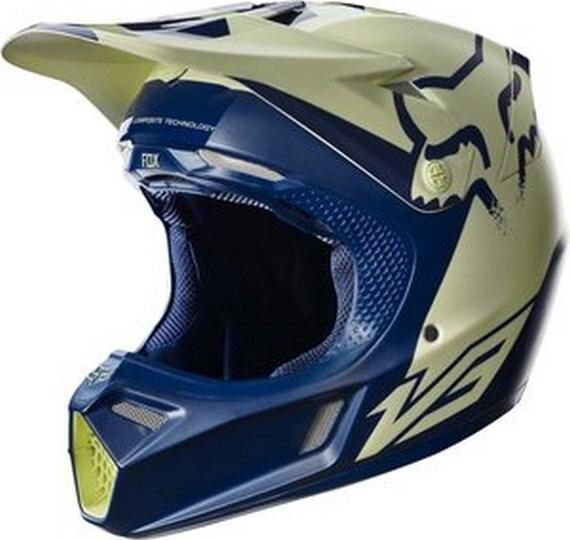 Fox Casco V3 Libra Le Navy-Yellow (S)