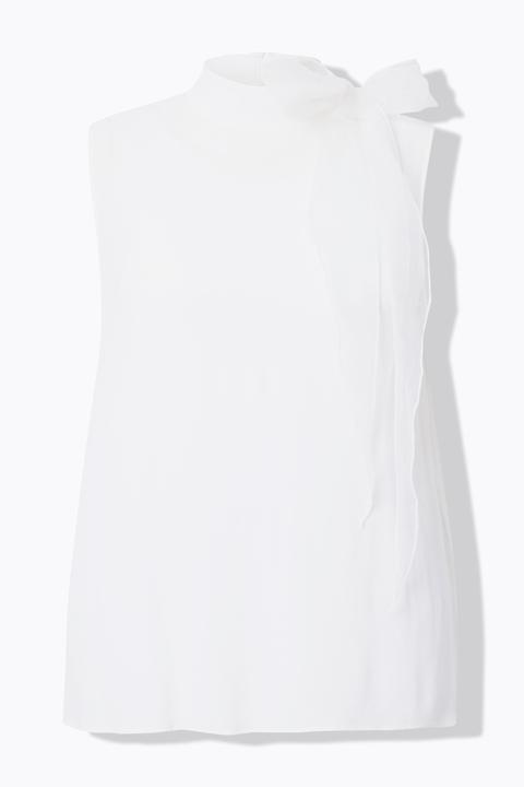 Actual product image Ulla Popken Bow Collared Sleeveless Blouse (60)
